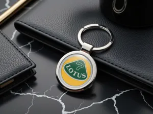 Lotus Personalisiert Schlüsselanhänger Glänzend Edel Metall